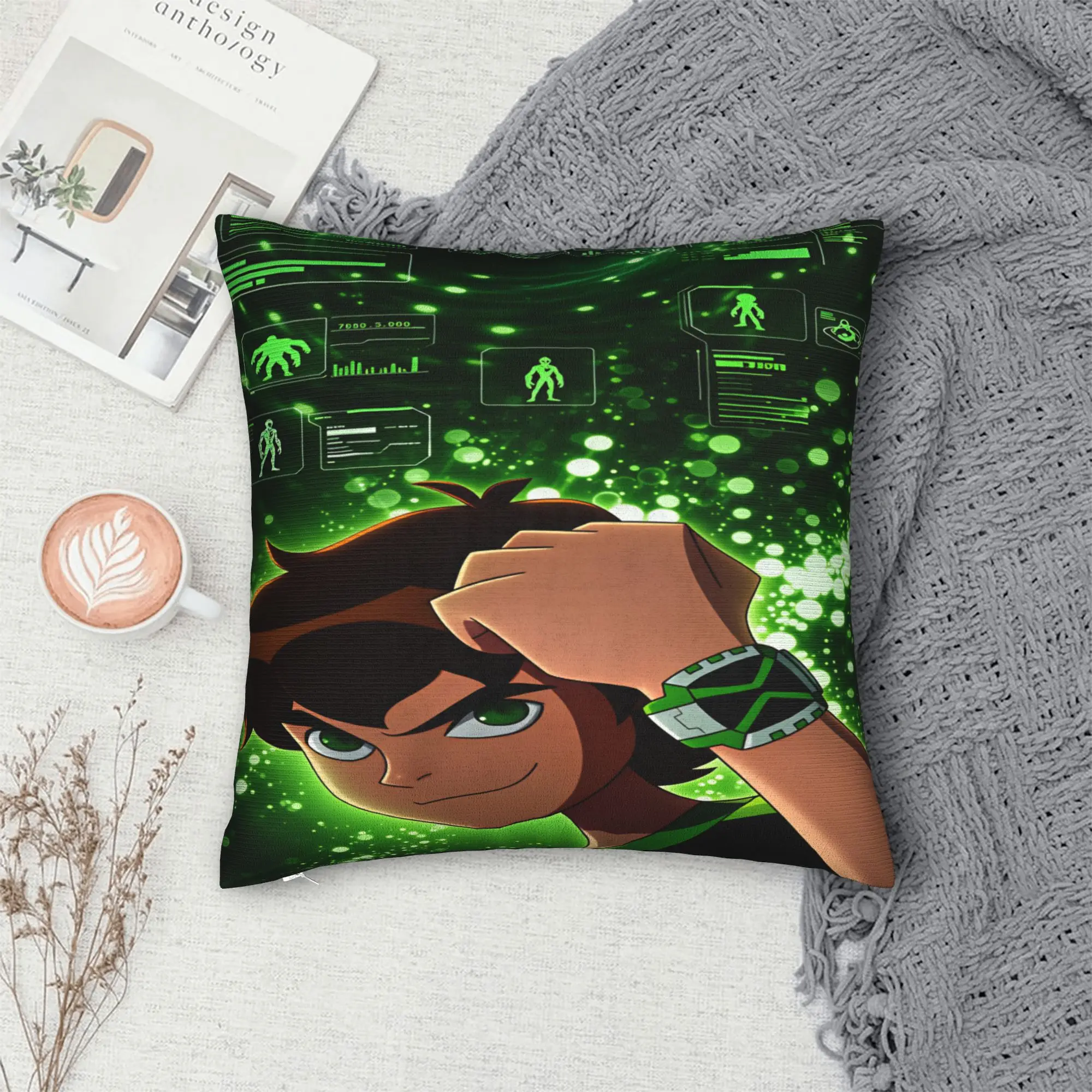 Ben 10 Cartoon Pillow Cover  Comfy Cushion Cover Fashion Pillow Case For Office Car Home Decor