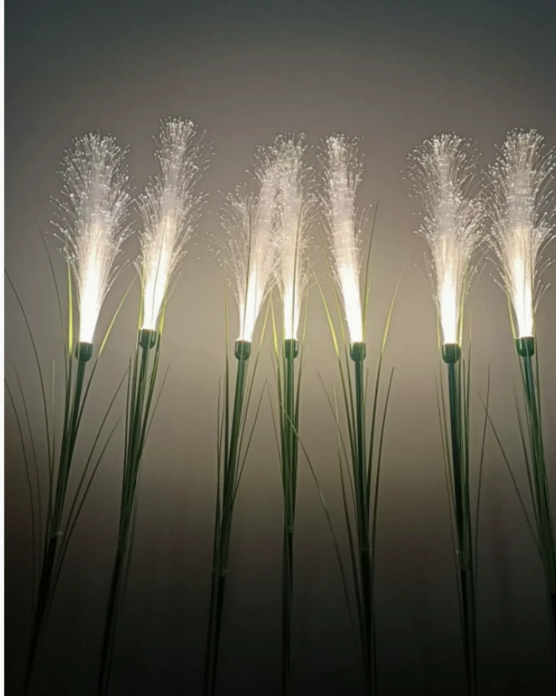 10PCS LED Fiber-Optic Reed Lamps for Outdoor Courtyard Landscape Garden Waterproof Decorative Illumination Lighting