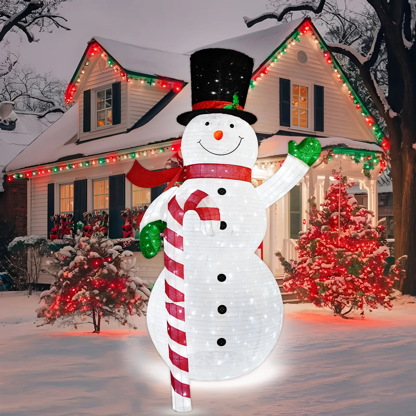 Christmas snowman ornament Christmas madder three-meter snowman doll ornament Christmas tree arrangement props