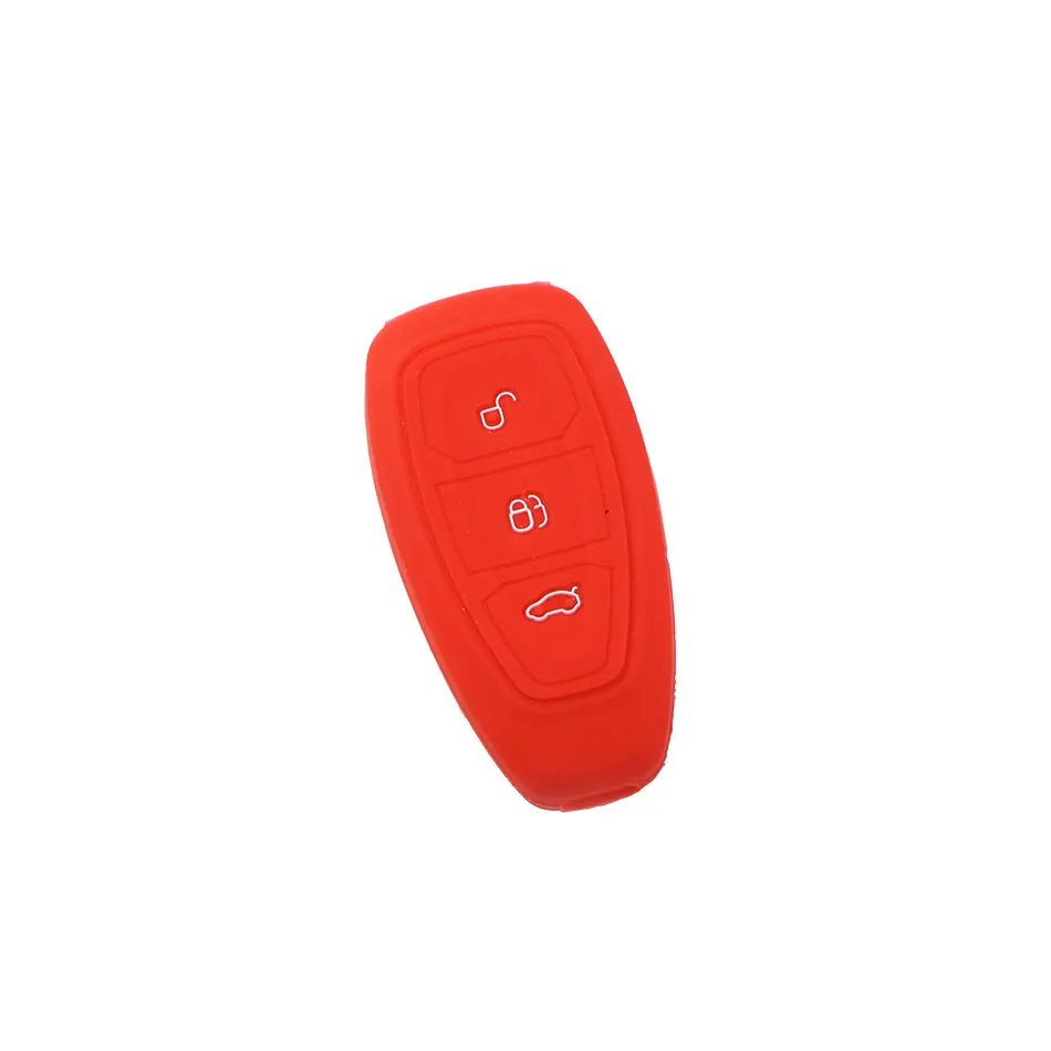 Silicone Key Case Cover for Ford Kuga 2021 Focus Mk4 2020 Fiesta Mondeo C-Max Galaxy Transit Keyless Fob Shell Holder Protector