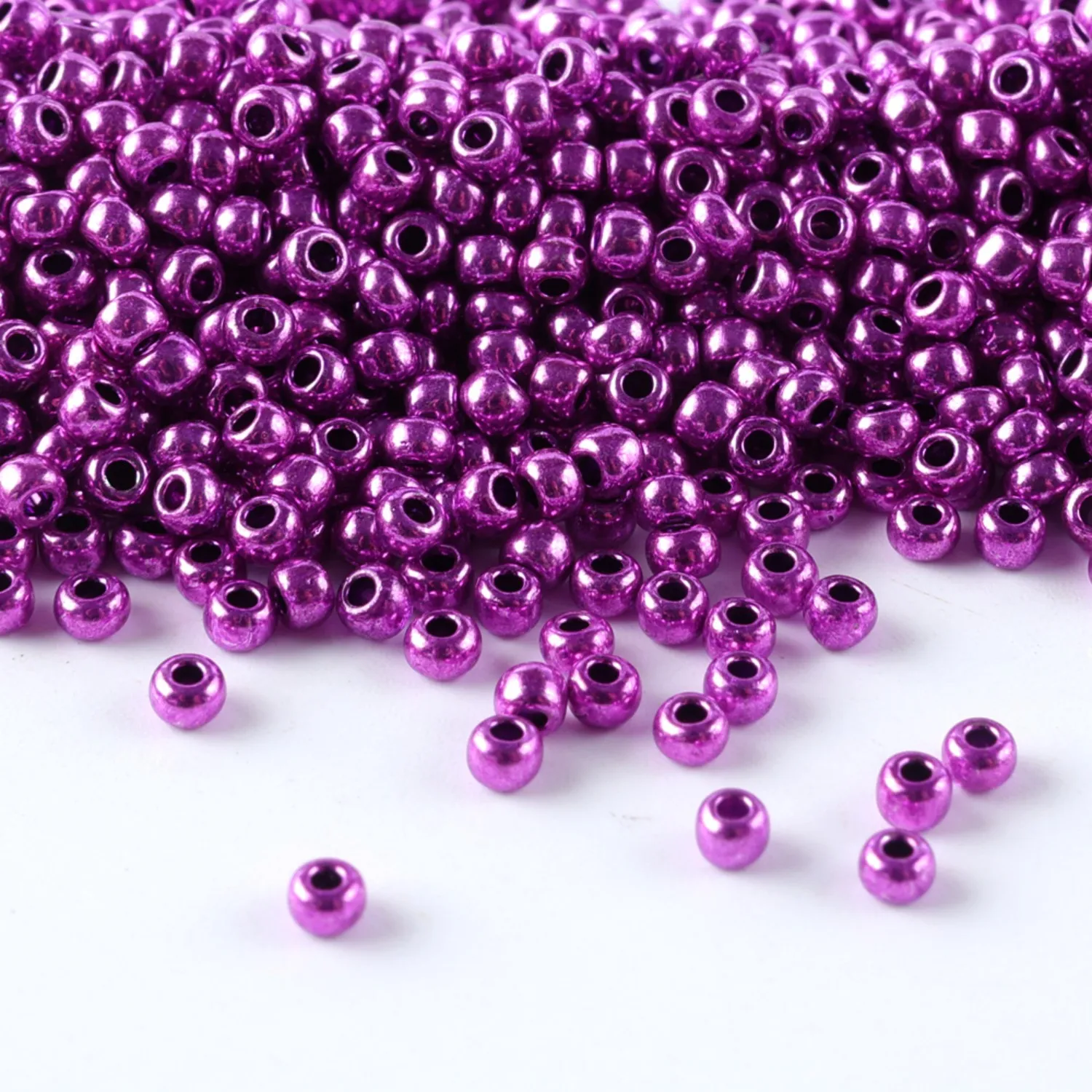 Domestic CJ 11/0 Metallische Runde Perlen Top Seed Beads 10g/Röhrchen Schmuckzubehör Geeignet für Verschiedene DIY- und Andere Handarbeiten – Detail 5
