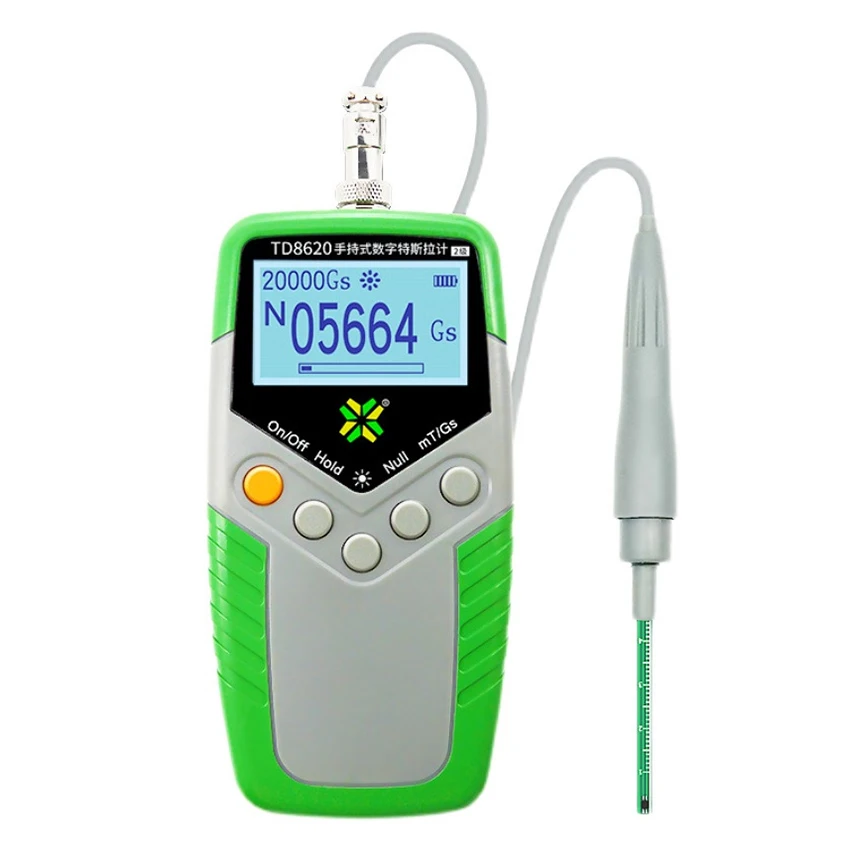 Permanent Magnet Gauss Meter Handheld Digital   Meter Magnetic Flux Meter Surface Magnetic Field Test 5% Accuracy TD8620