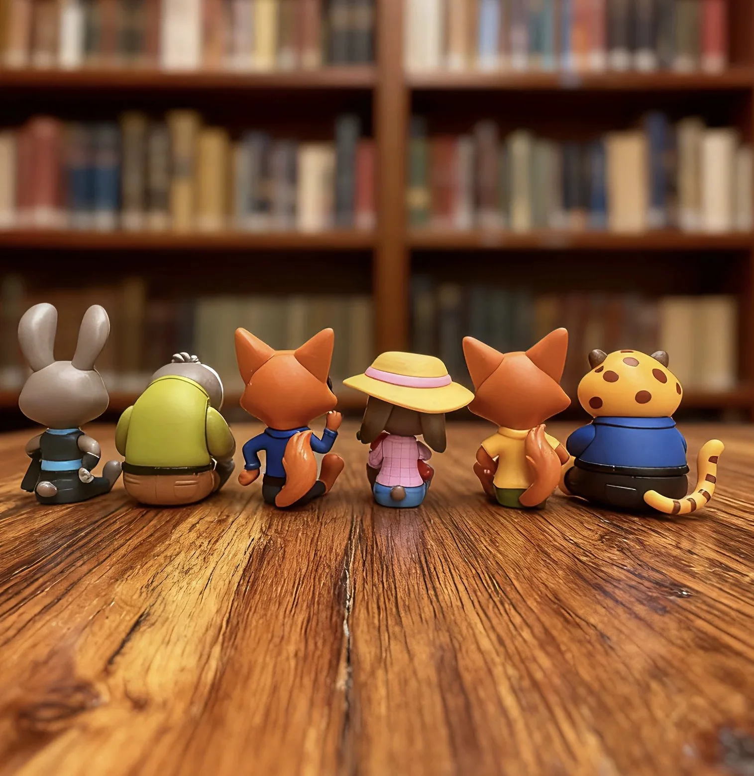 صديقة للبيئة مادة PVC تصميم كرتوني متعدد المشاهد قابل للتكيف، زينة Zootopia، لعبة تزيين كعكة السيارة القابلة للجمع #5