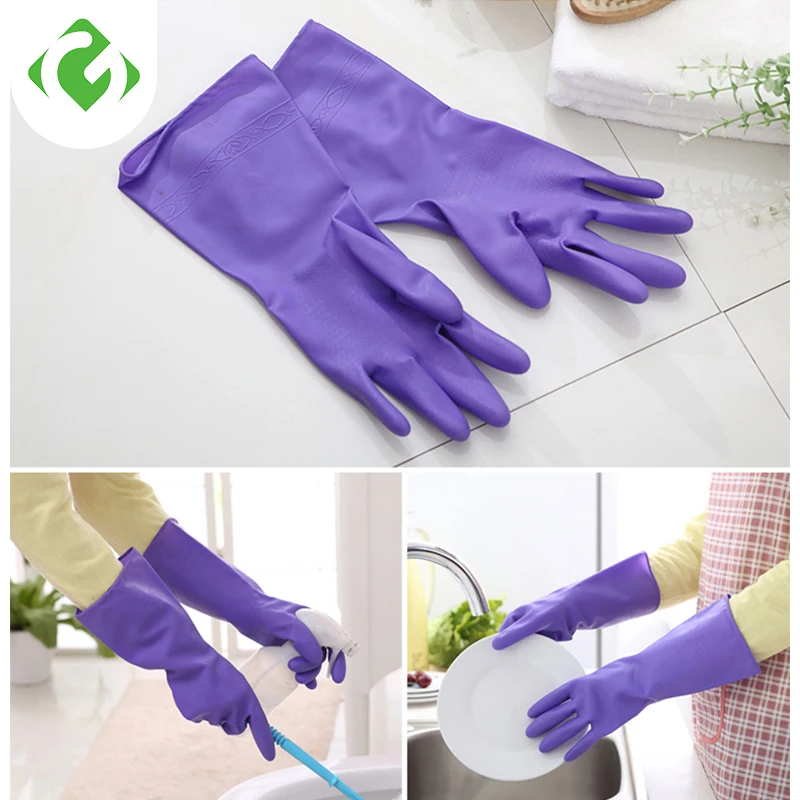 Household Gloves Durable Water-proof  Rubber Cleaning Gloves Clothes Dishe Washing Car Cleaning Medium thickness Comfortable Hot