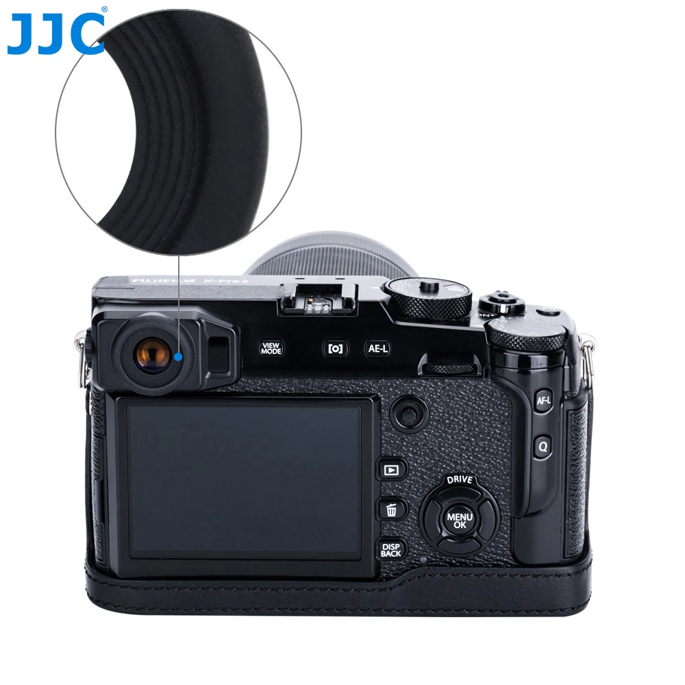 JJC 2PCS Eyecup Eyepiece Viewfinder Eyeshade for Fuji Fujifilm X-Pro2 XPro2 Eye Cup Soft Silicone Rubber Camera Eyecup Protector