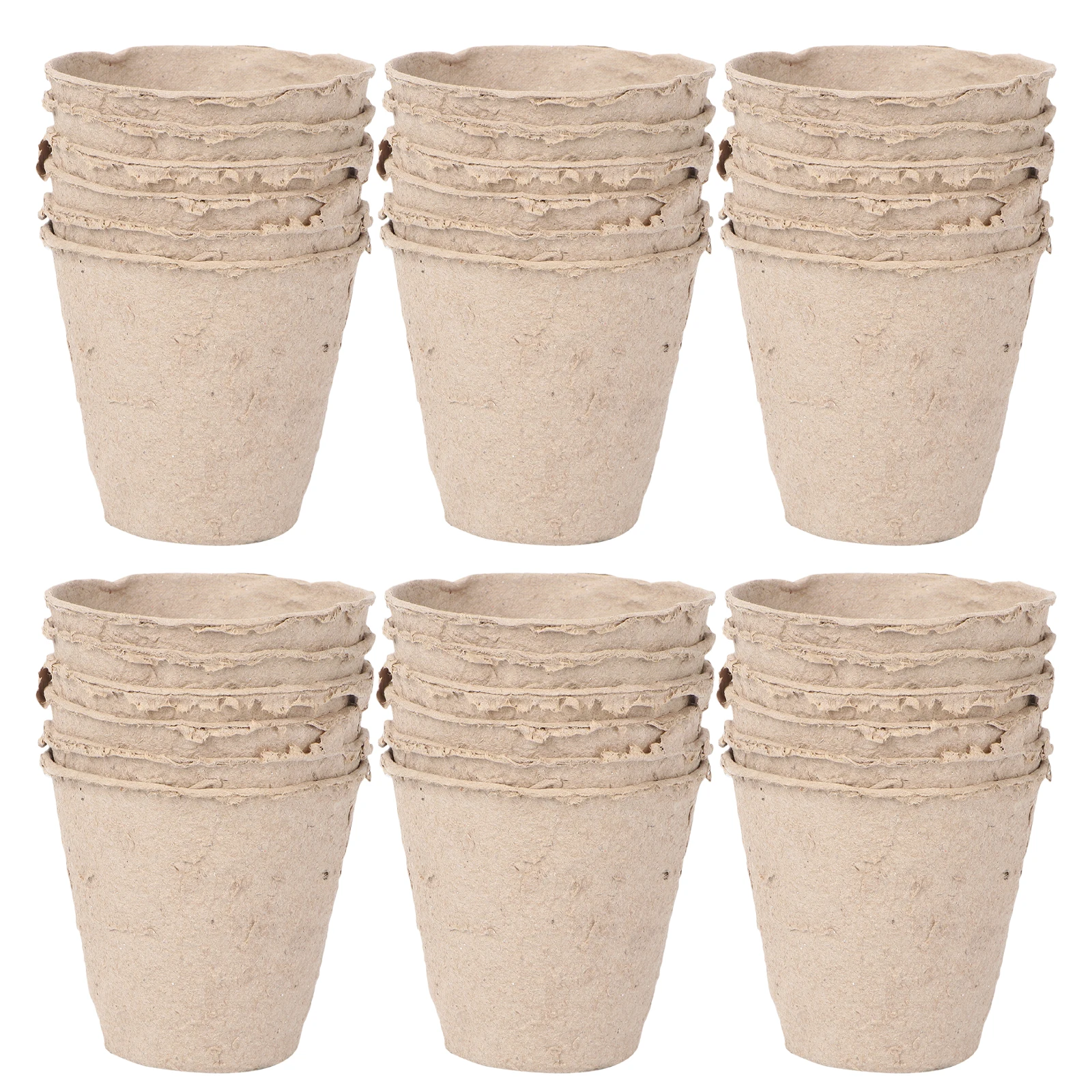 

50 Pcs Cups Paper Pulp Pots Seedling Garden Supplies Paper Pulp Nursery Pot Supplies Friendly Planting Containers