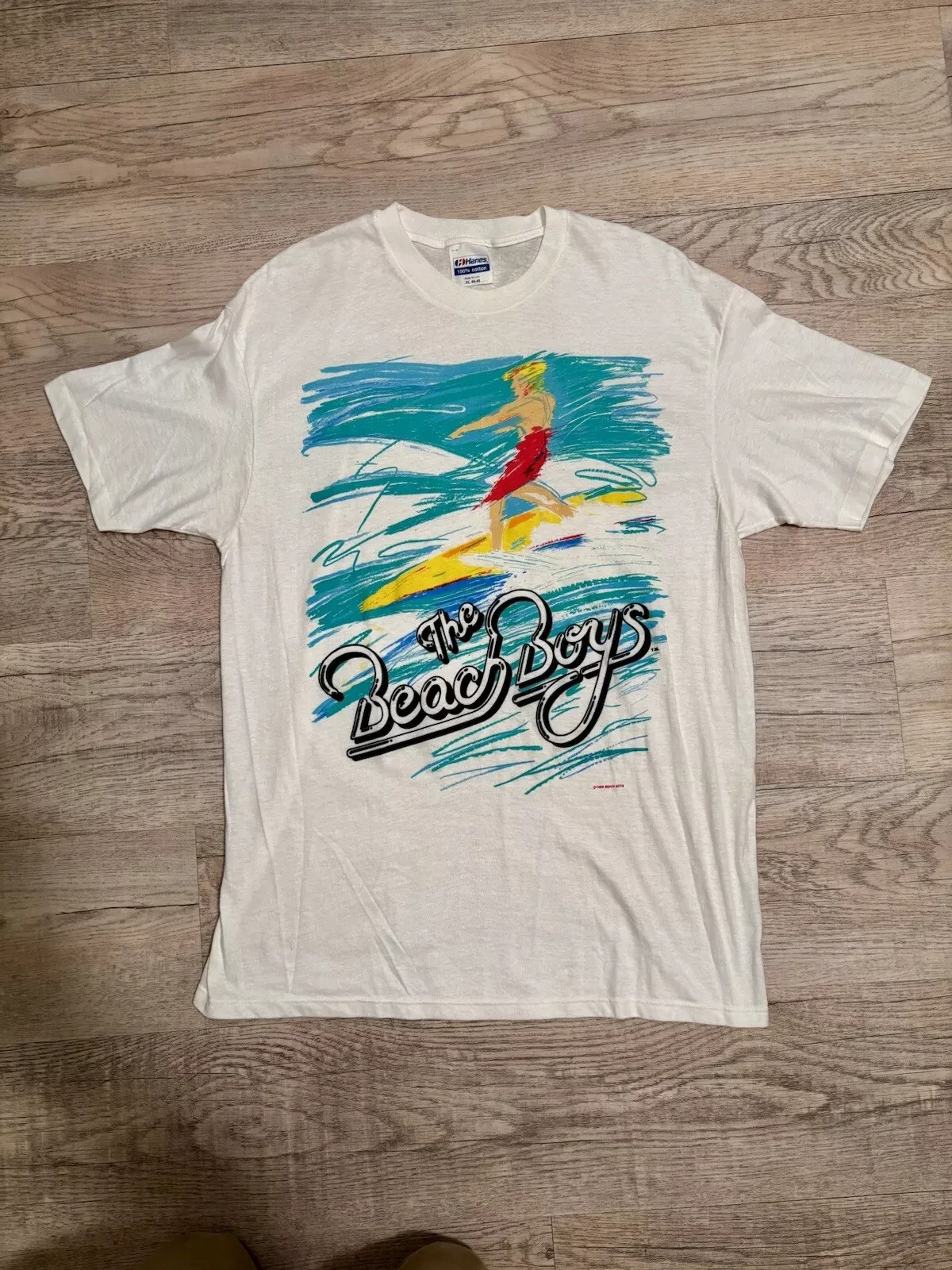 

Vintage 1989 Beach Boys Surfing California Sun Tee Shirt Single T Shirt Unisex Men Women Summer Casual Crew Neck Cotton Tee
