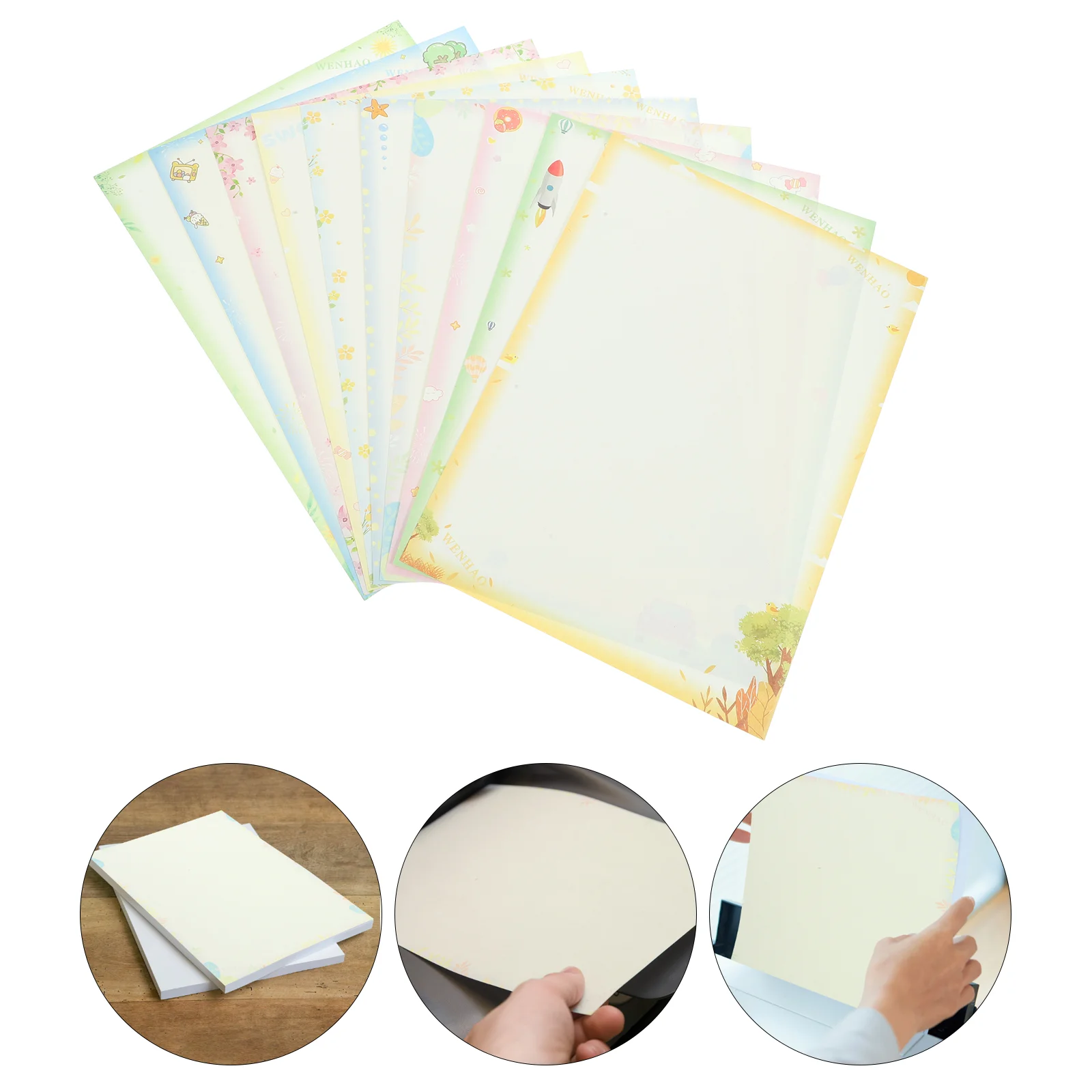 50 Sheets Binder A4 Lace Computer Paper Color Copy Painting Printing 1 Pack (50pcs) Divider Decorative Folding Papers