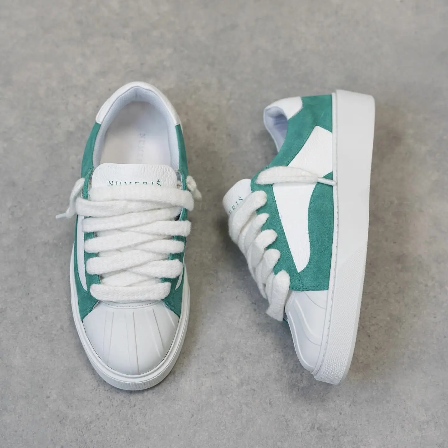 Brand's Best-selling Retro Shell-toe Platform Sneakers Color-blocked Low-top Chunky Lace-up Casual Athletic Shoes Street Style