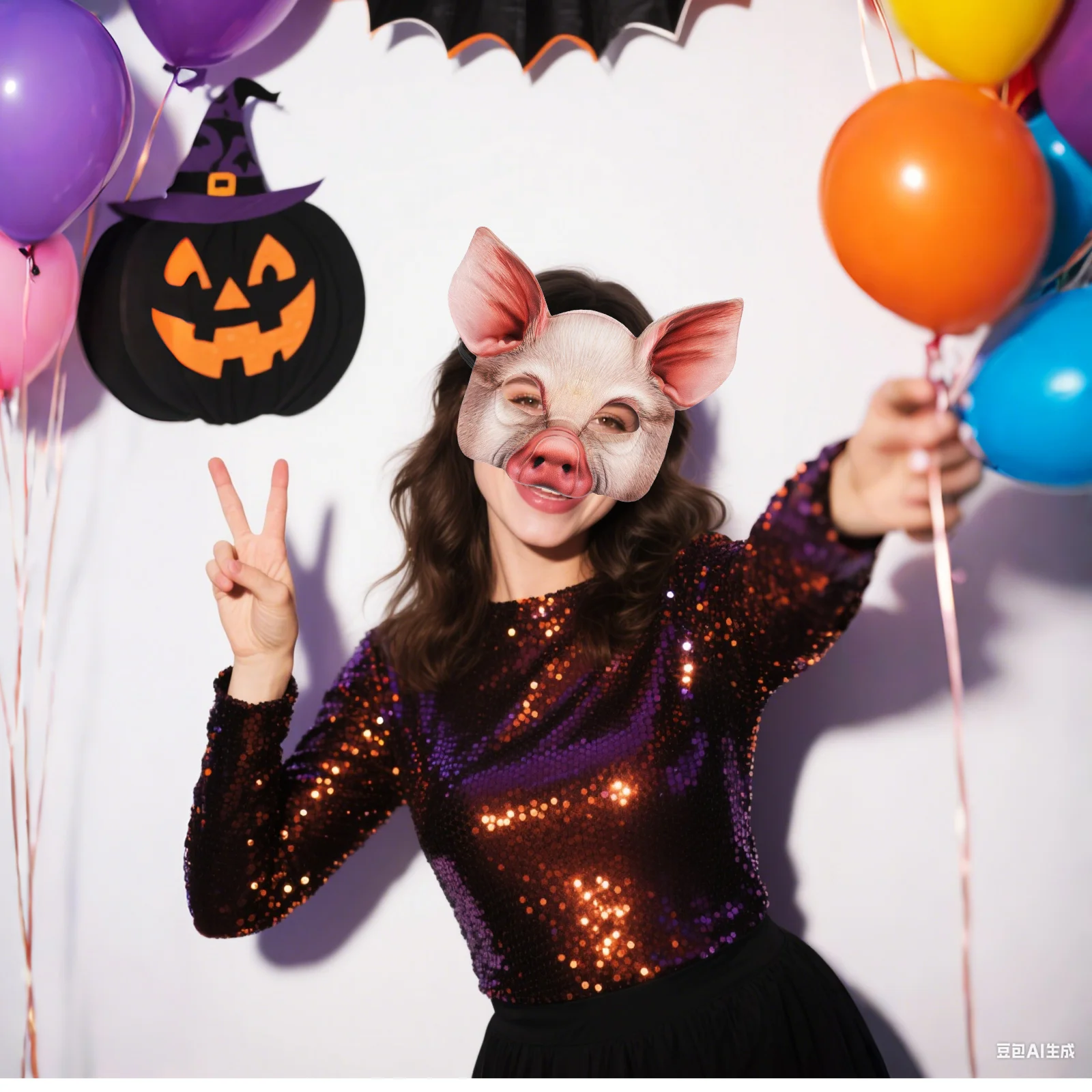 

Halloween Animal Masks for Costume Party Dress up Facial Photo Prop Face Masquerade Eva Child Adults