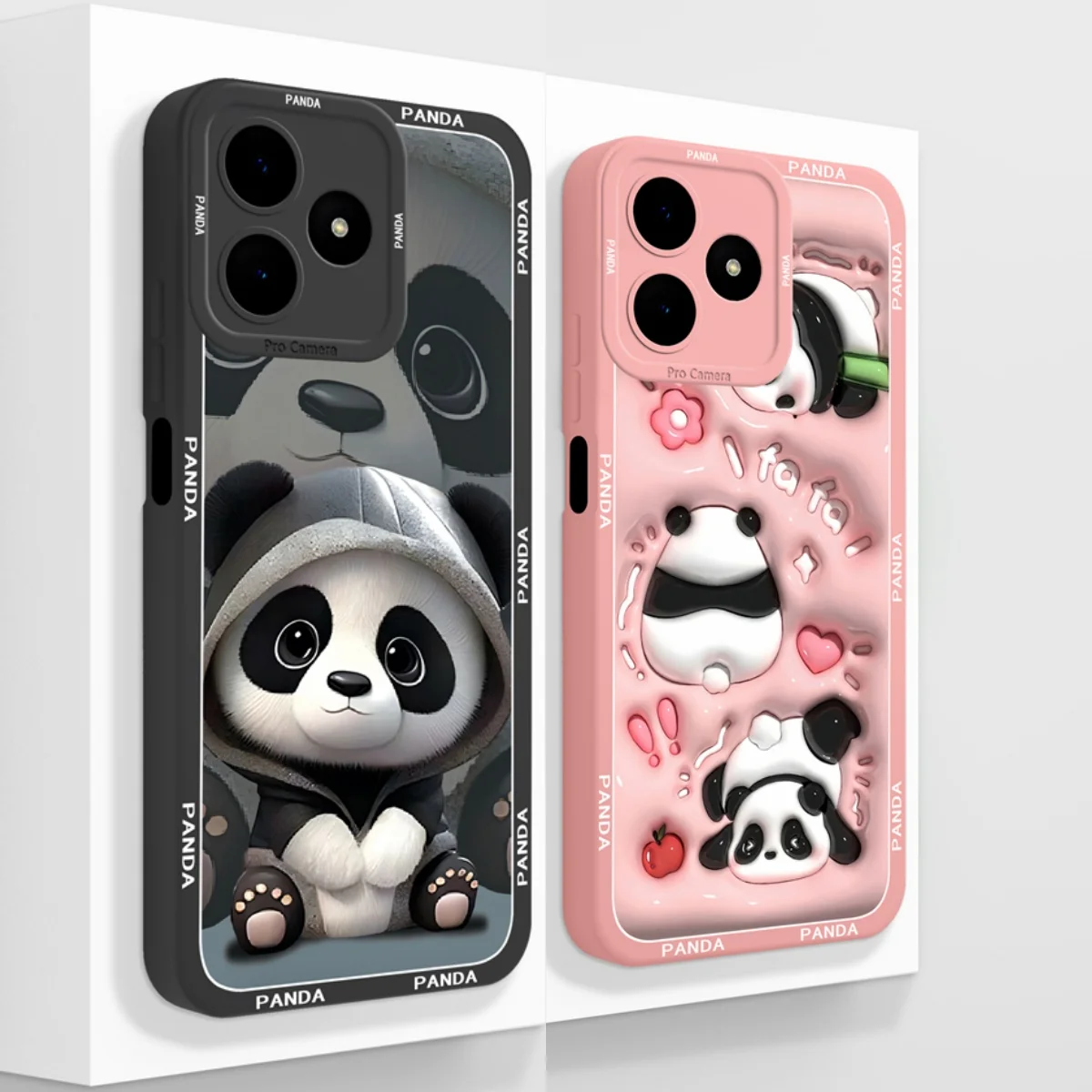 Case For Realme Note 50 Cute Panda Phone Cases For OPPO Realme Note50 Back Cover RMX3834 Soft Smooth Liquid Silicone Funda Coque