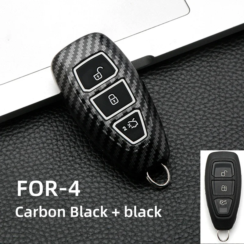 

Carbon Fiber Car Remote Key Case Shell Cover Fob For Ford Focus 3 4 ST Mondeo MK3 MK4 Fiesta Fusion Kuga 2013 2014 2015 2017 201