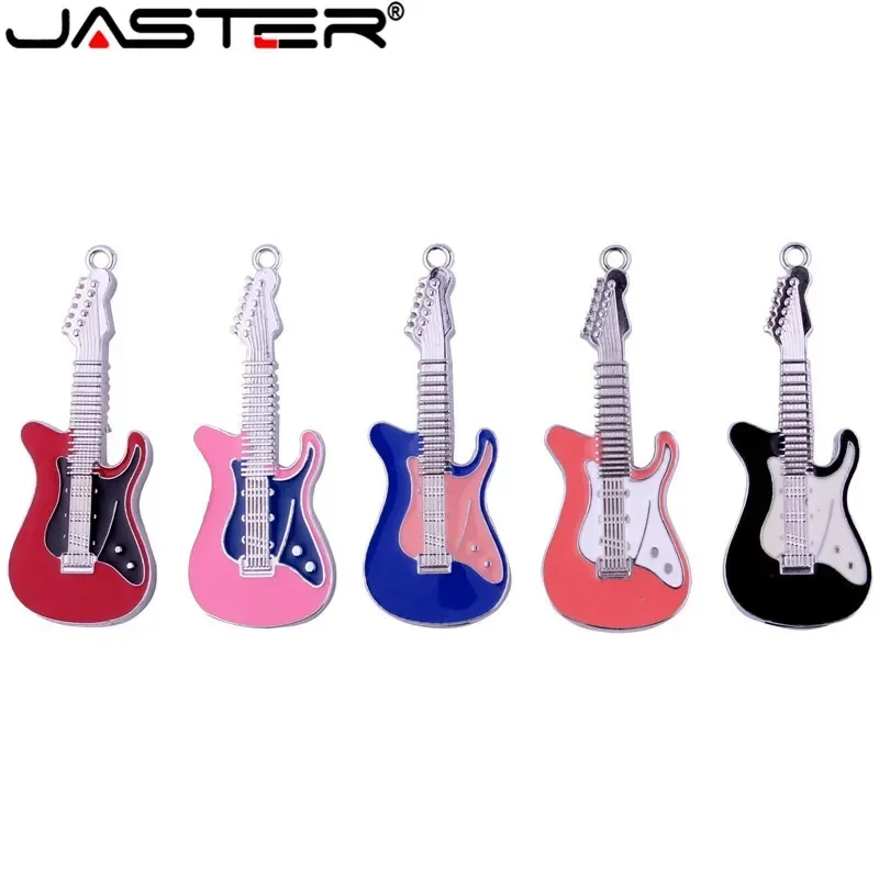 JASTER Metal Guitar USB Flash Drive Musical Guitar Model Pen Drive Memory Stick Pendrive 4GB 8G 16GB 32GB 64GB 128GB U Disk Gift