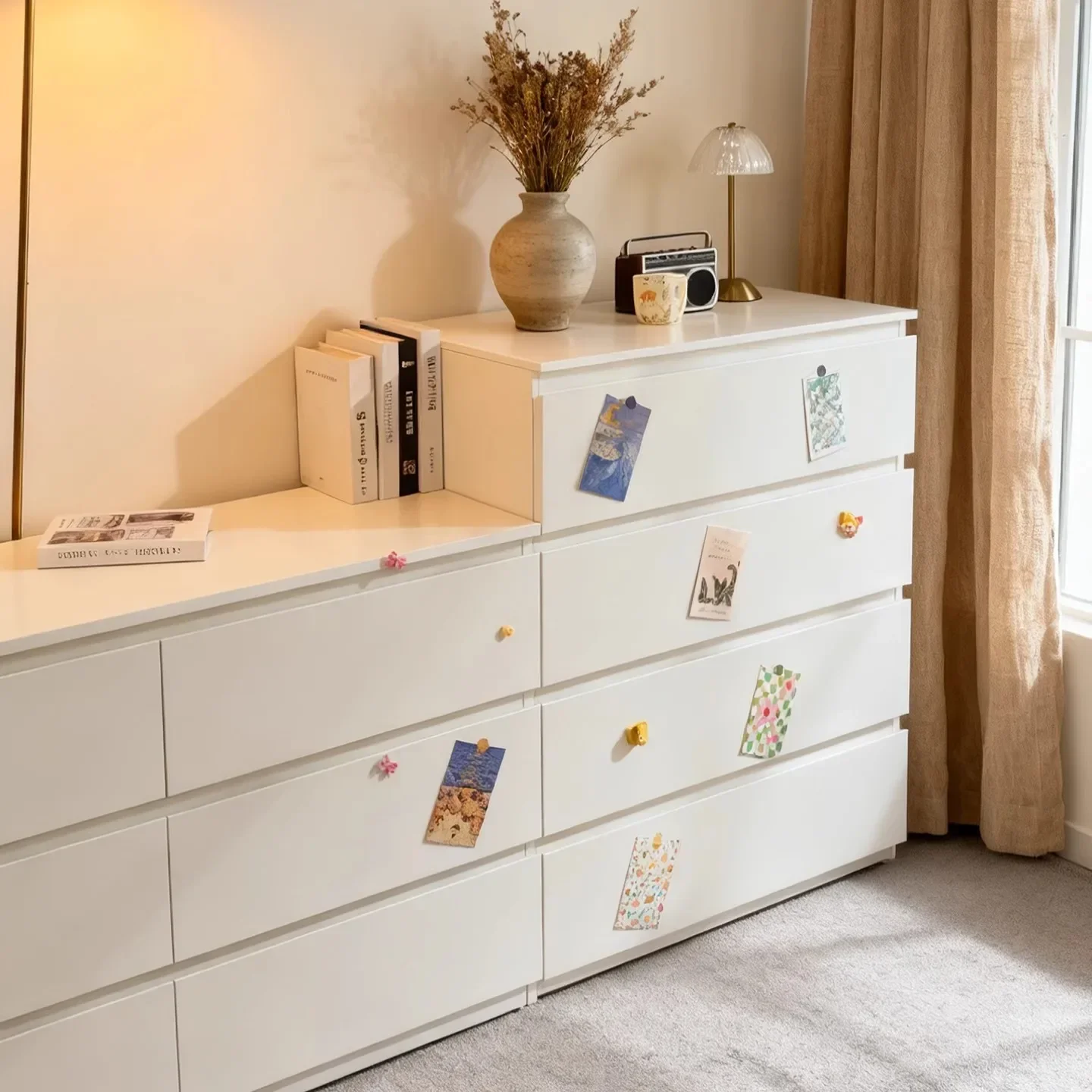 Household Steel Sheet Floor-to-ceiling Multi-layer Storage Bedroom Bedside Tableb22D22