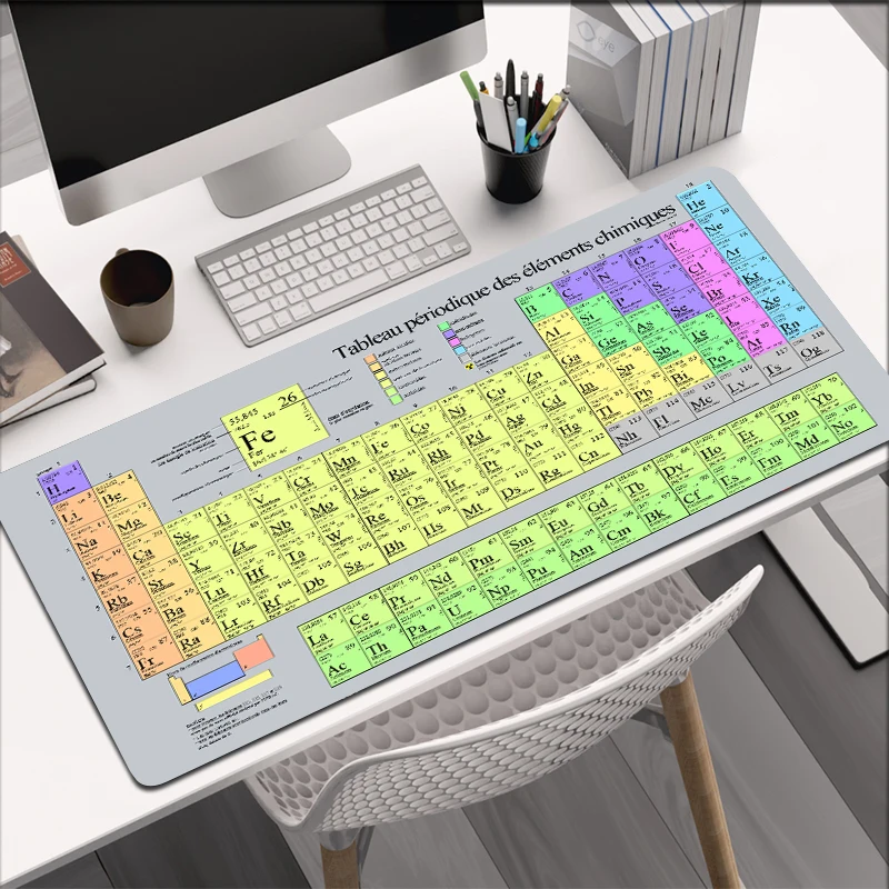 Mouse Pad Gamer XXL Custom HD Home Mouse Mat Desk Mats Periodic Table of Elements Office Carpet Gamer Natural Rubber Mice Pad