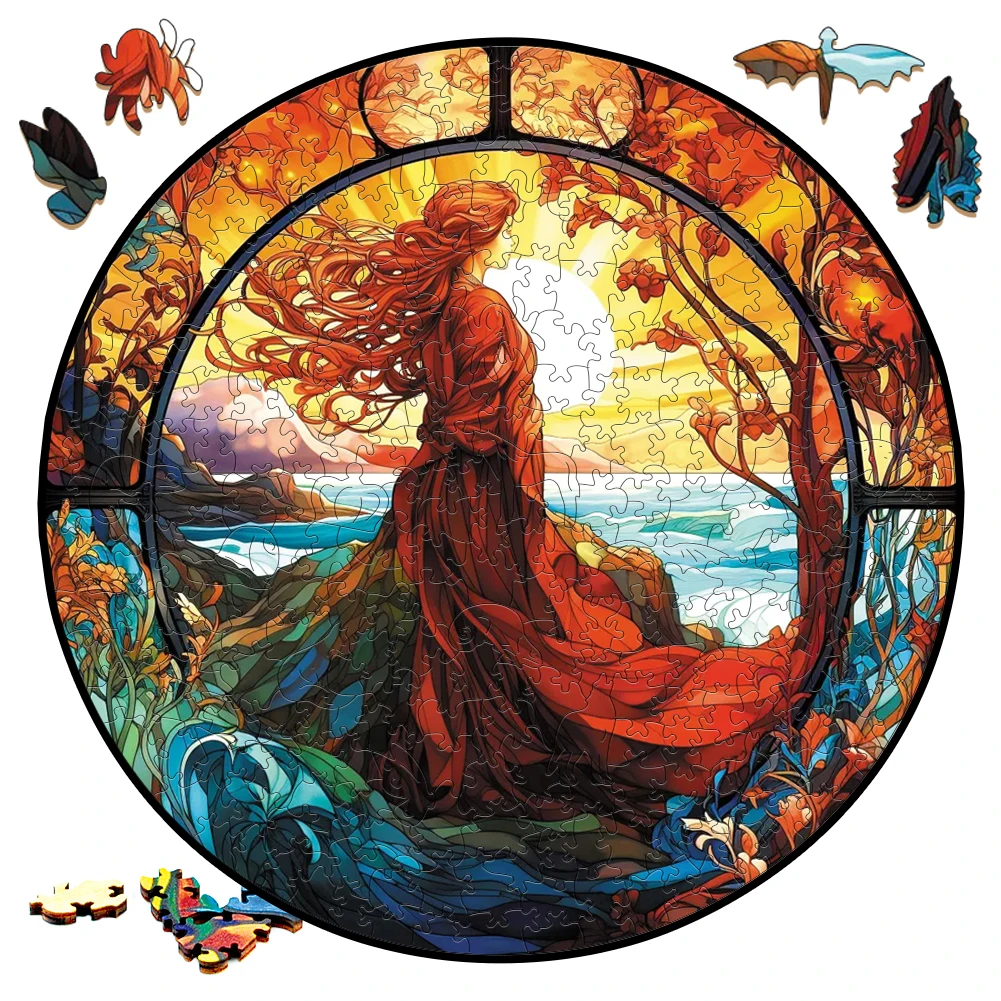 Wooden puzzle Western Myths And Legends Toys 3D Wood Jigsaw Puzzles Color Sorting Game Brain Teaser Secret Puzzle For Friends