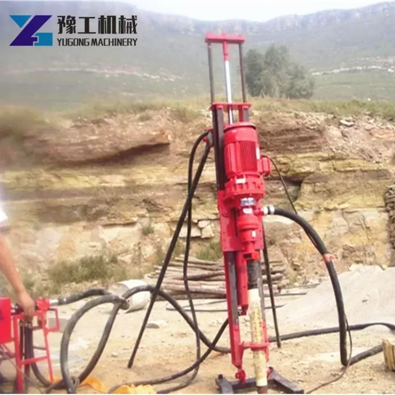 Small Borehole Portable Dth Drill Rig Pneumatic for Quarry Plant Hammer Rig DTH Rock Blasting Downhole Drilling Machine