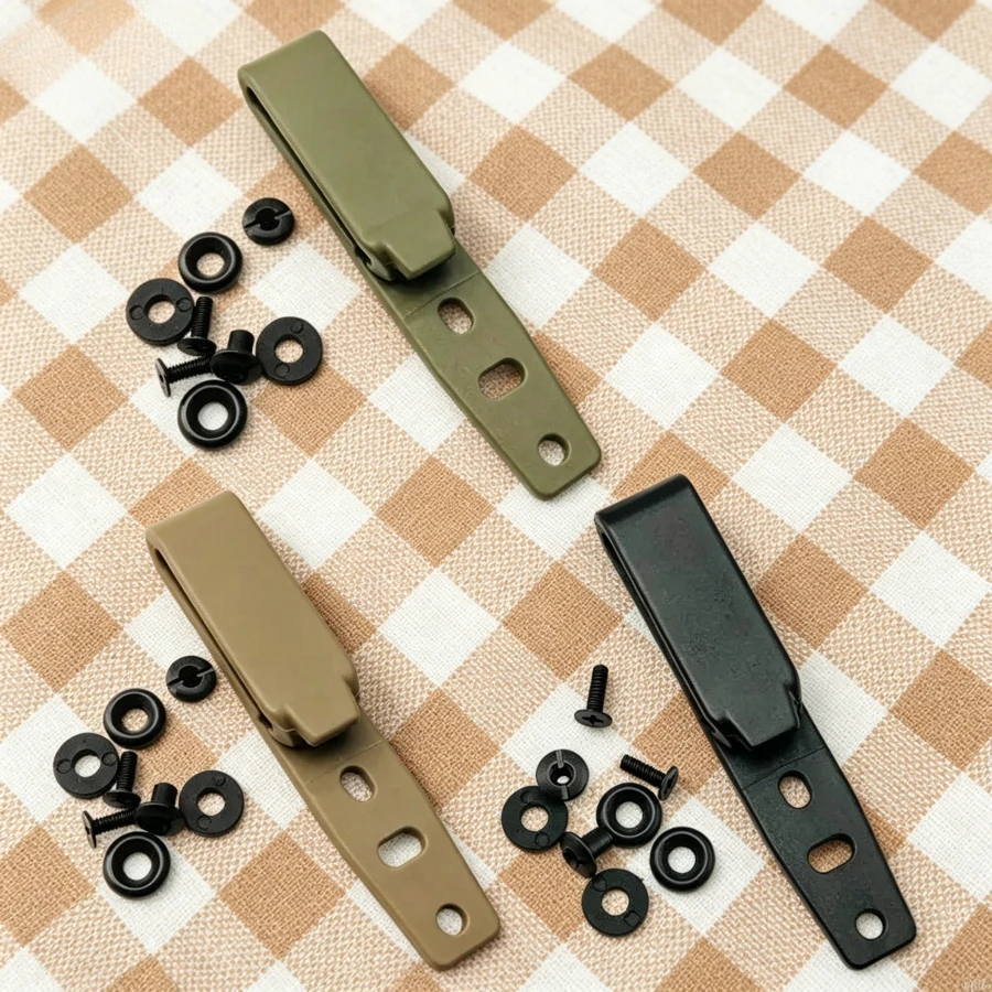 KYDEX IWB HOLSTER CLIPS Recessed Belt Clip, Outdoor D-Ring (Waist/Back) - Nylon Material, with Screw Tool Kit