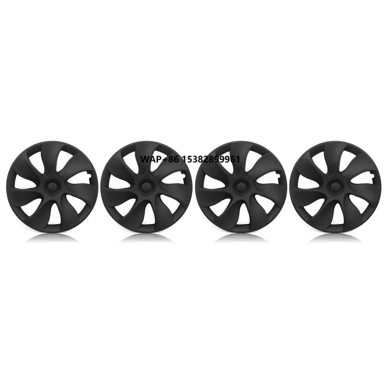 4pcs 19 Inch Matte Black Hub Cap Wheel Rim Cover for Model Y 2020-2024 22