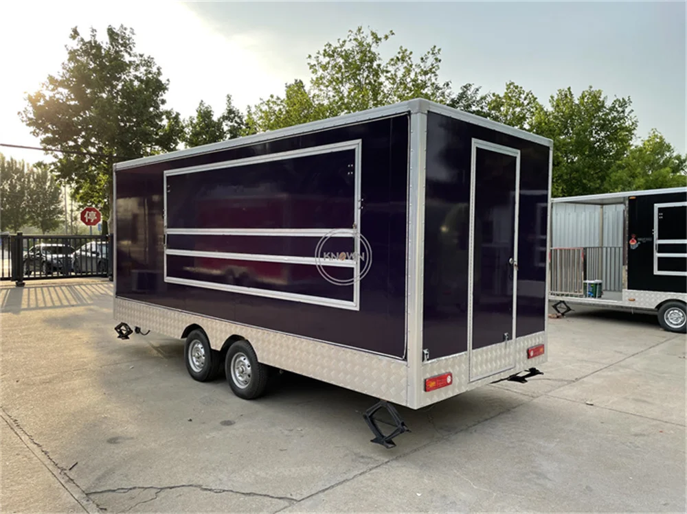 Street Mobile Food Trailer Customized Fully Kitchen Equipment Kiosk Concession Food Truck Carts Sale