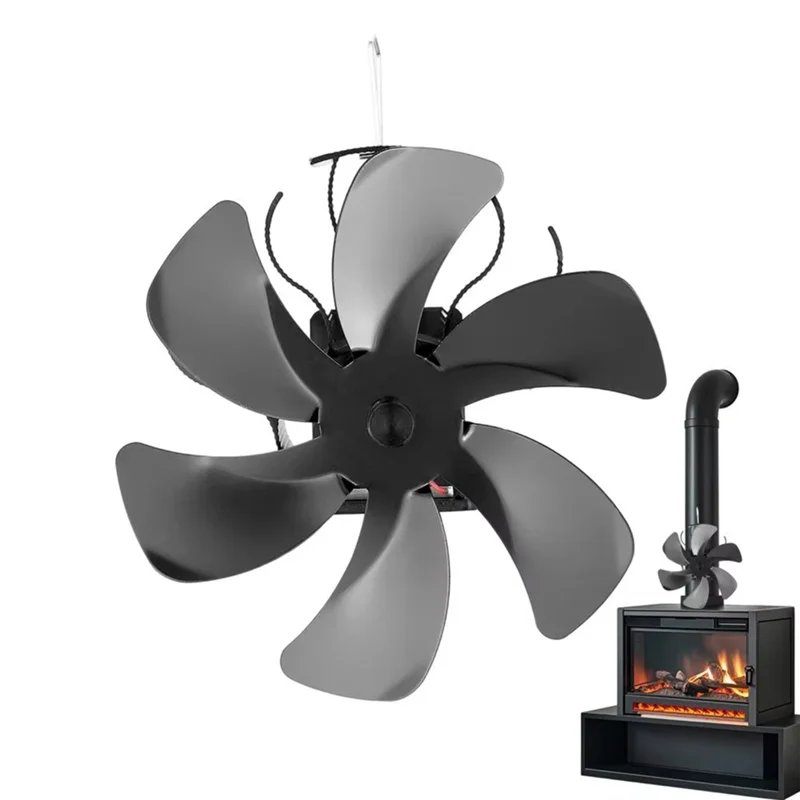 

Вентилятор с тепловой мощностью, неэлектрический вентилятор для дровяной печи, нагревательные принадлежности, тихий для дома, дровяная горелка, труба