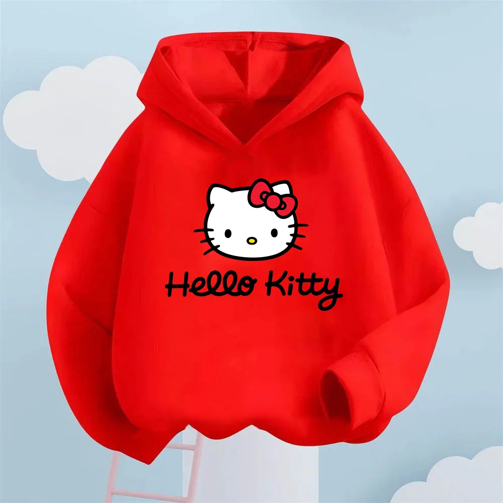 مليئة بالجمال! سترة بقلنسوة للأطفال مطبوعة بصور كلاسيكية من Hello Kitty، دع الأطفال يفتح أسلوبًا حلوًا ولطيفًا بنقرة واحدة