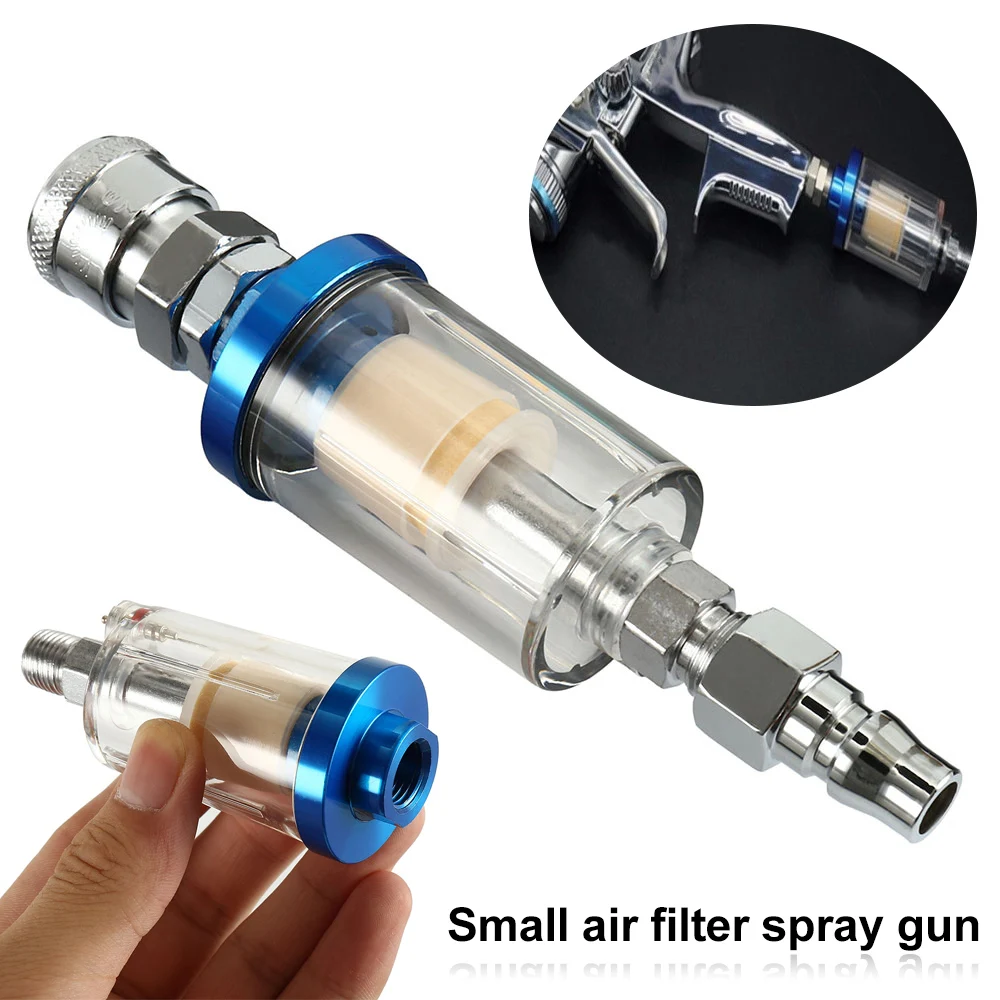 Air Regulator Spray Gun Air Regulator Gauge Air Oil Water Filter Separator Sprayer Water Trap Clear Painting Moisture Separator