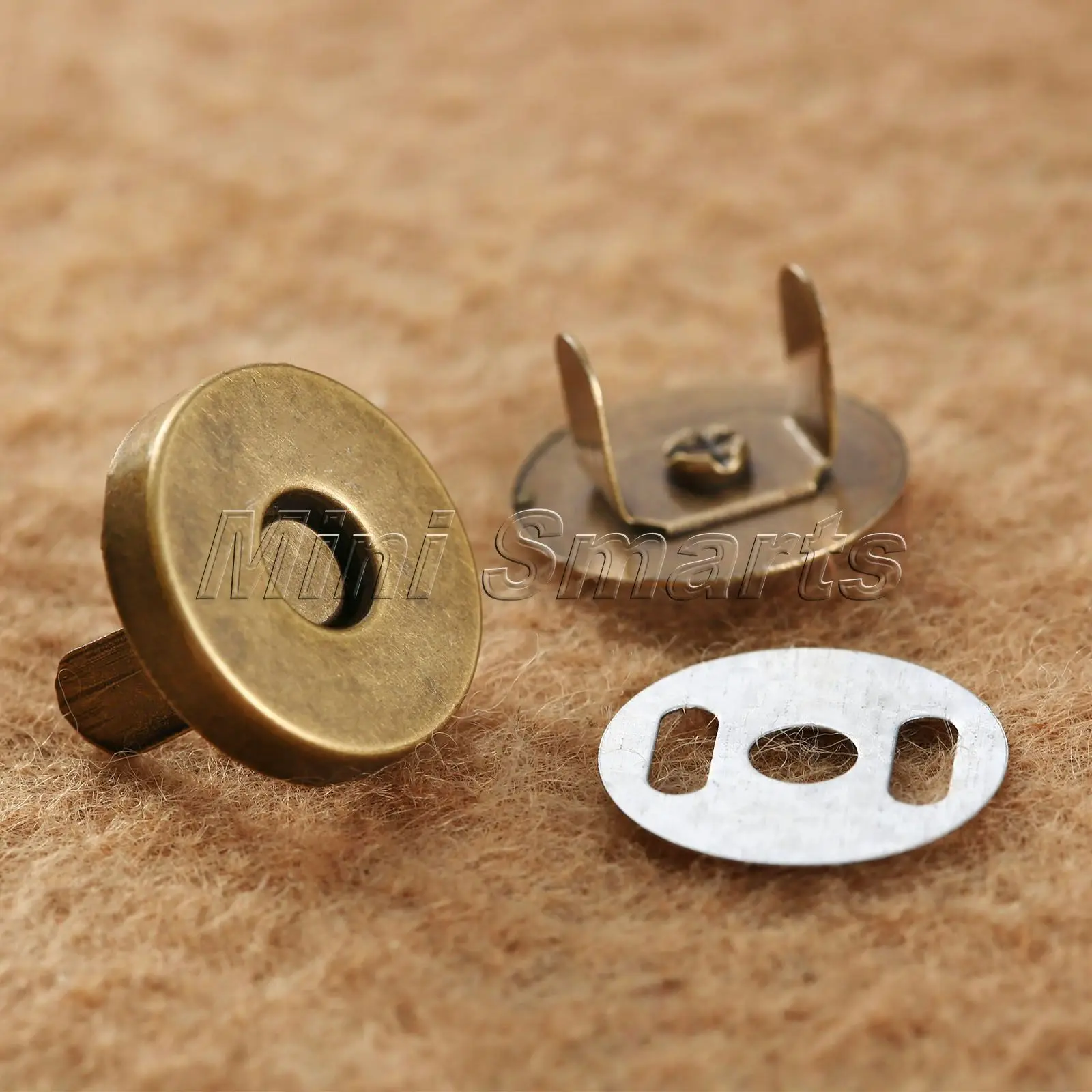 10 Sets Bag Purse Clasps Sewing Buttons Magnetic Metal Snaps Fasteners Handbag Craft Sewing Leather Coat Buttons 14mm/18mm