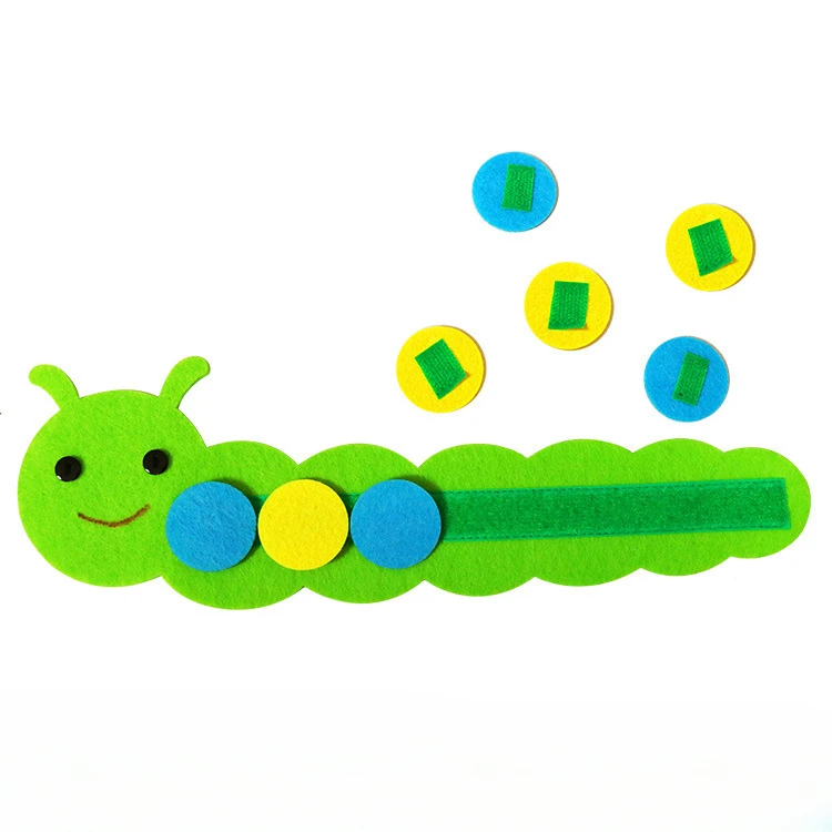 Caterpillar Montessori Educational Toys Children Puzzle DIY Handmade Math Toys Kindergarten Caterpillar Digital Teaching Aids