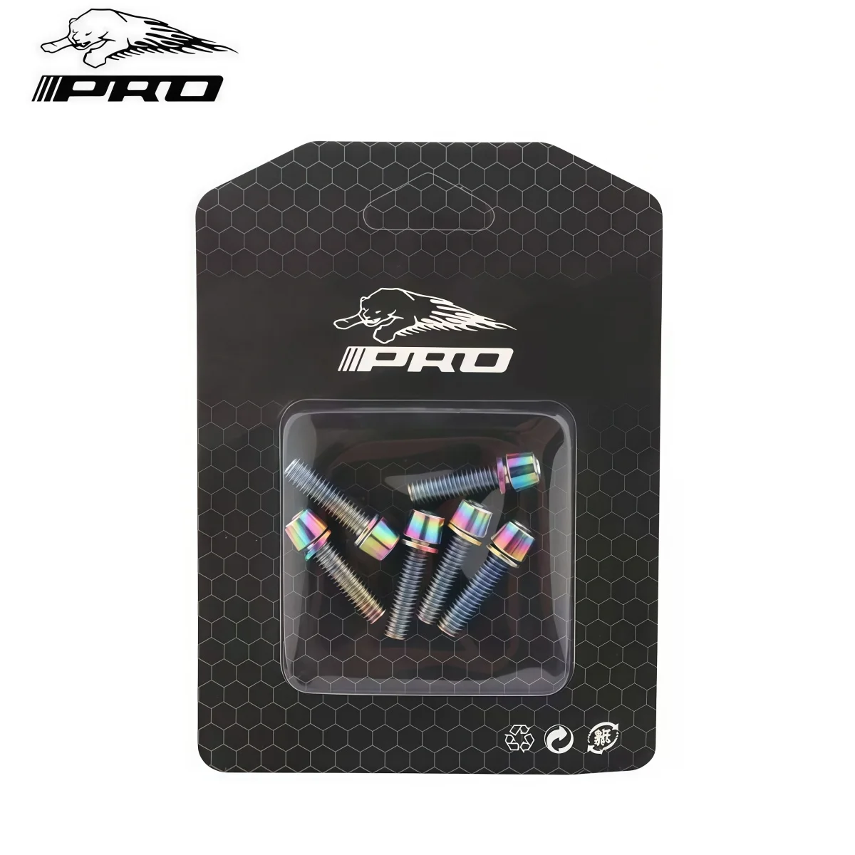 IIIPRO Stainless Steel MTB Stem Bolts M5×18mm - 6-Piece Set (Red / Blue / Rainbow / Purple / Green / Gold) view 3