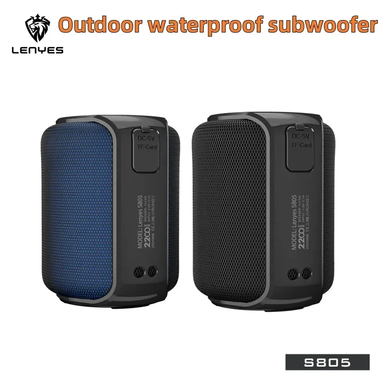 

IPX6 Wireless Bluetooth Speaker High Power Subwoofer Outdoor Waterproof and Dustproof 360 Degree Surround Stereo Sound System