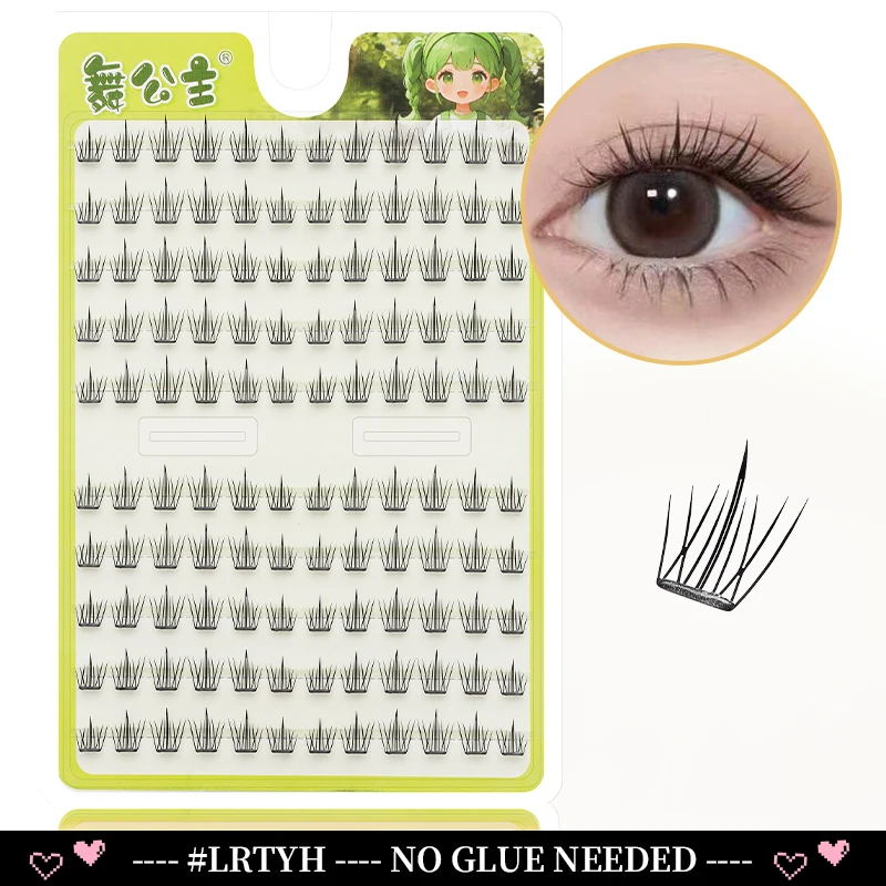 DINGSEN 10 Reihen Selbstklebende Einzelwimpern Ohne Klebstoff DIY Wimpernverlängerung Cluster Handgefertigte Wimpern Natürliche Wimpern – Detail 17