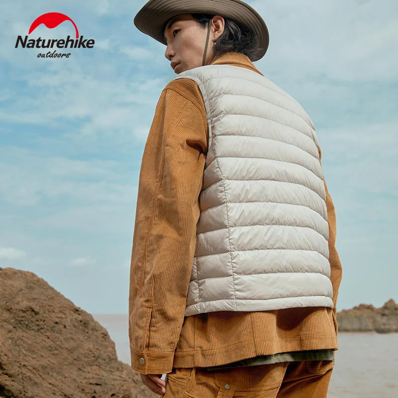 Imagem -05 - Naturehike-colete de Ganso de Inverno para Homens e Mulheres 90 Branco Aquecimento Cabolsa Espessamento Jaqueta Moda ao ar Livre 750fp