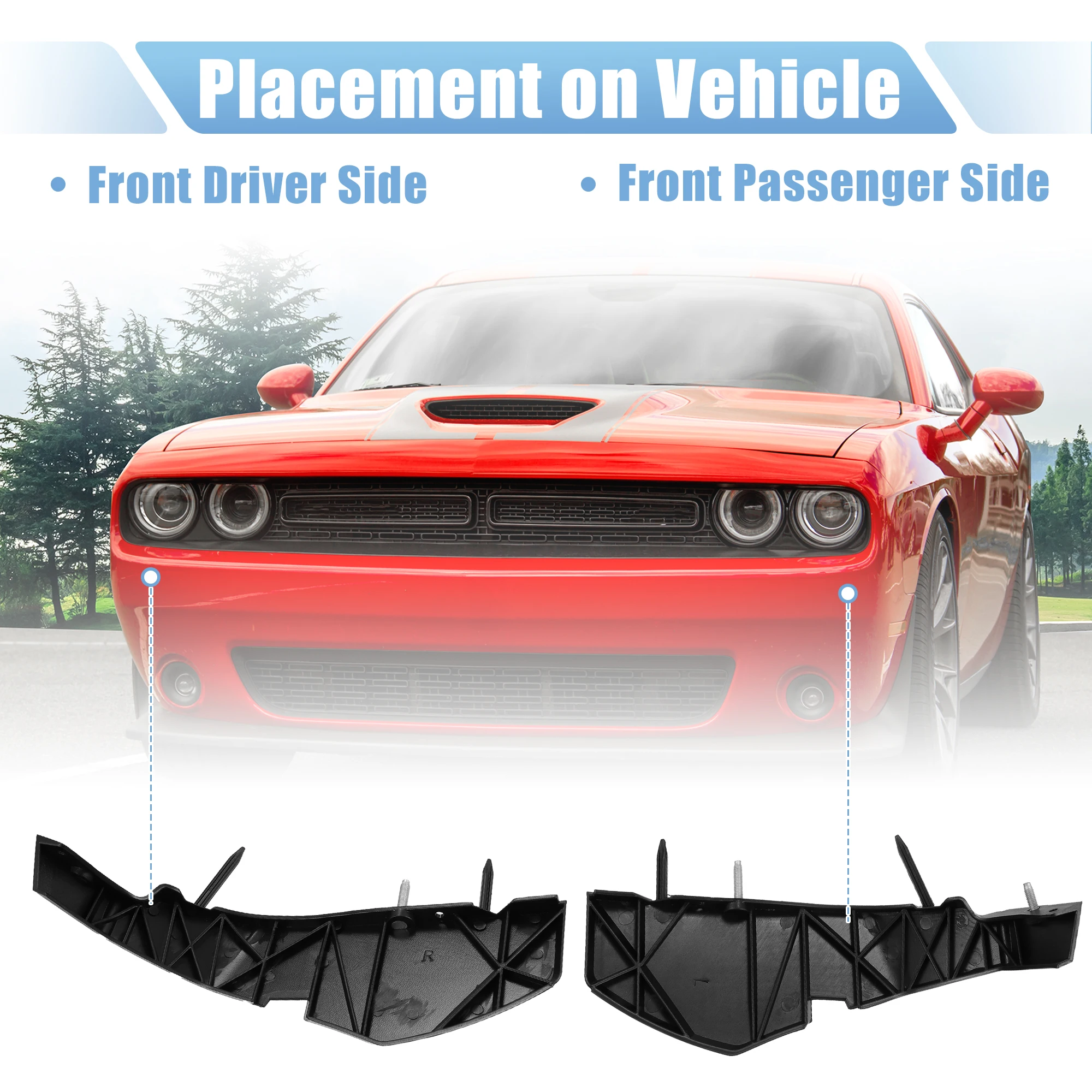 Uxcell amortecedor dianteiro suportes capa kit 68375013aa 68259546aa 68375014aa 68259547aa para dodge challenger 2015-2021