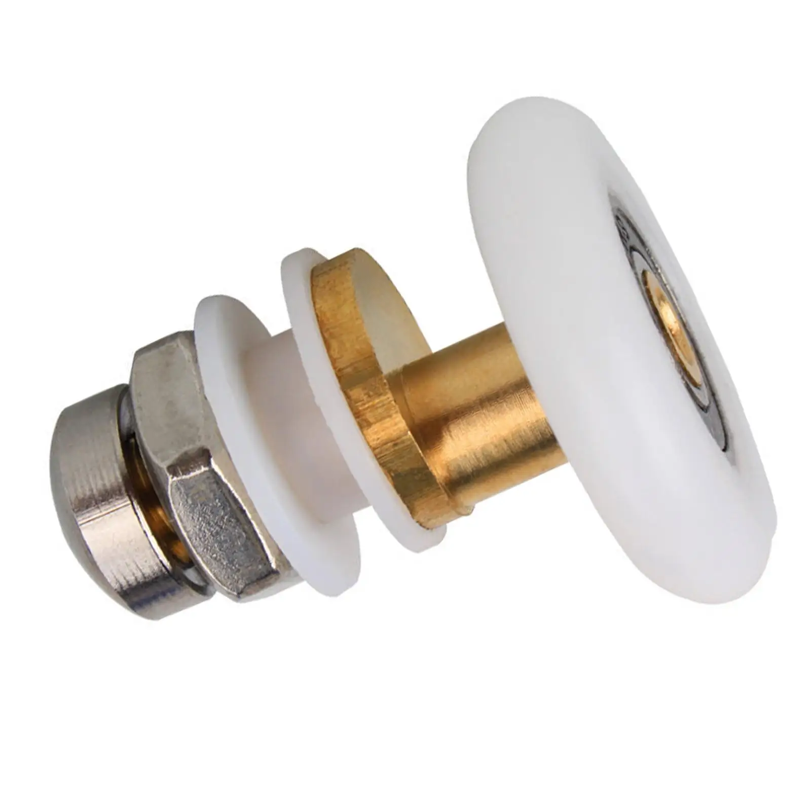 Silent Sliding Door Wheels Smooth Operation Stainless Steel Replacement for Cabinet Sliding Doors System