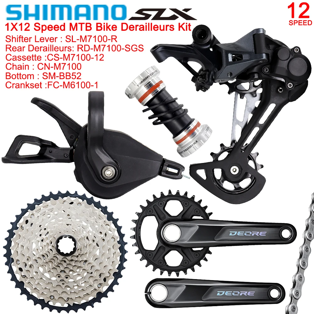 SHIMANO M7100 Complete Kit for MTB Bike M7100 Shifter Derailleurs CS-M7100 Cassette CN-M7100 Groupset Original Bicycle Parts