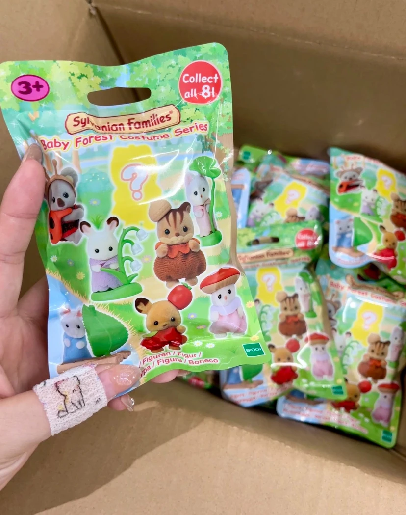 Giappone Sylvanian famiglie Kawaii Cake Forest bag Baby Doll Anime Cute Figrues Room Ornaments famiglie natale floccaggio giocattoli