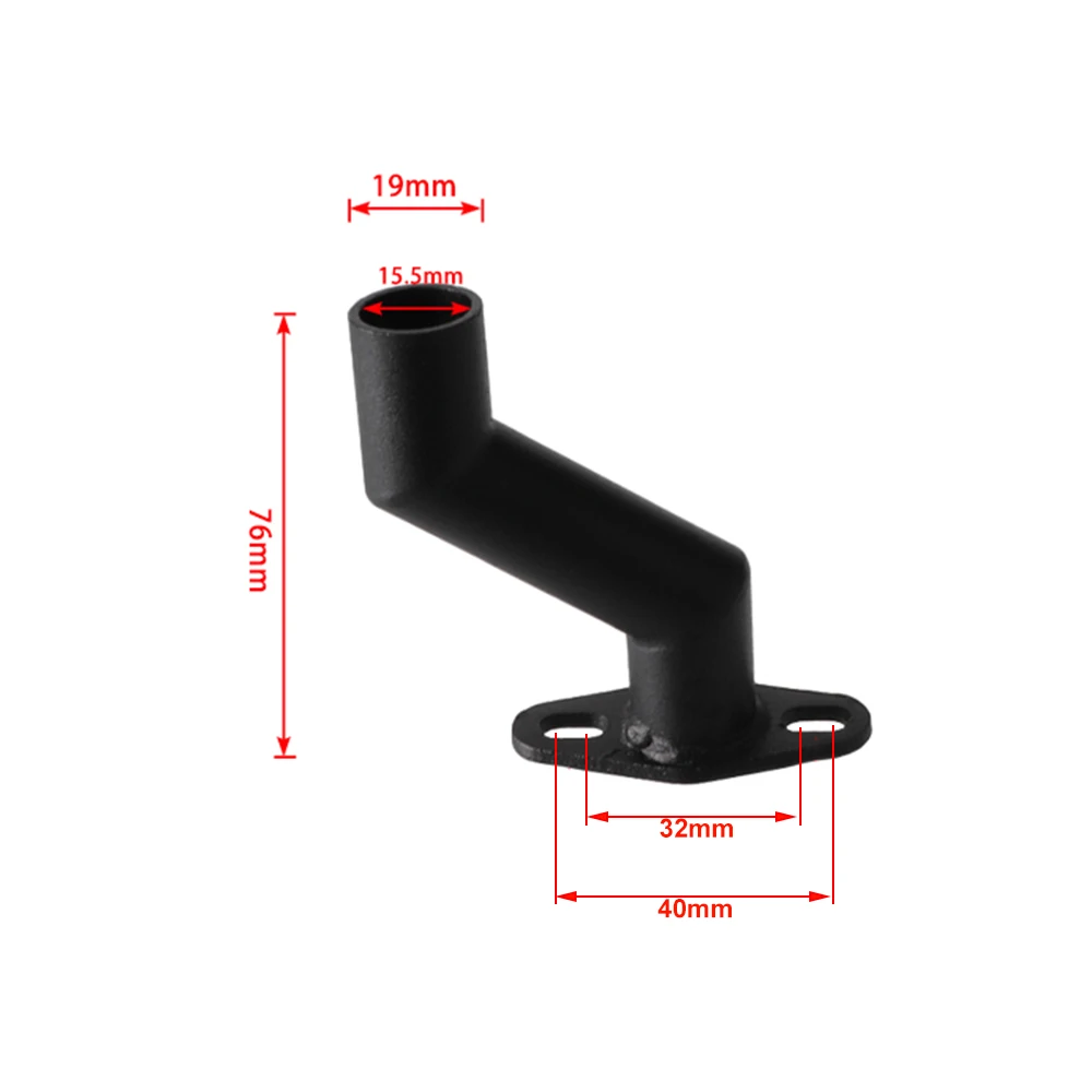 32mm-40mm Offset Intake Manifold W/Gasket For 49cc 60cc 66cc 80cc Motorized Bike Motorised Bicycle Carburetor Parts