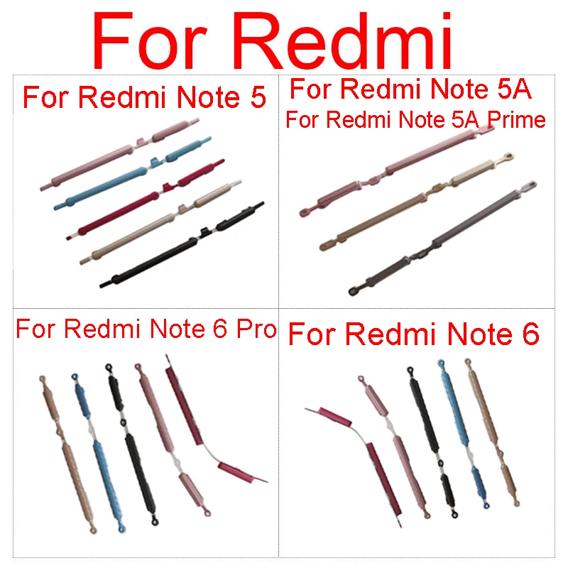 

ON OFF Power & Volume Button For Xiaomi Redmi Note 5 6 Pro Note 5A Prime Volume Audio Control Side Key Power Button Repair Parts