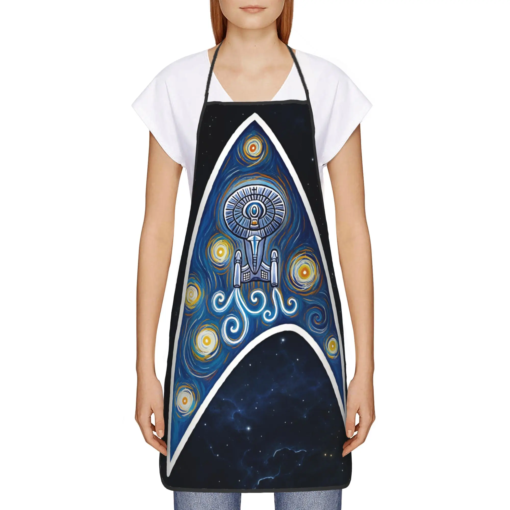 S-Star T-Trek Ship Movie  Apron  Manicure Barbecue Kitchen Accessories Cooking Custom Aprons without Pocket