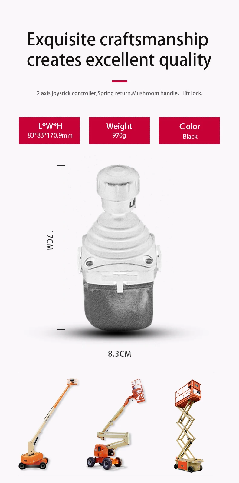 2 軸ジョイスティック コントローラー Jlg スペアパーツ マンリフト 1001118417 機械装置