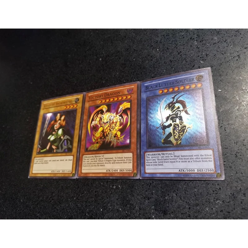 3PC/Set Yu-Gi-Oh Anime DIY ACG 2023 WCS Champion Prize Card Battle Game Toys Collectible Card Birthday Gift Black Magician Girl