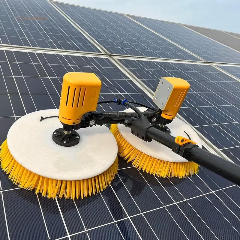 Solar Panel Cleaning Machine Double Head Brush Kit for Photovoltaic Modules Efficient System Tool Equipment Maintenance