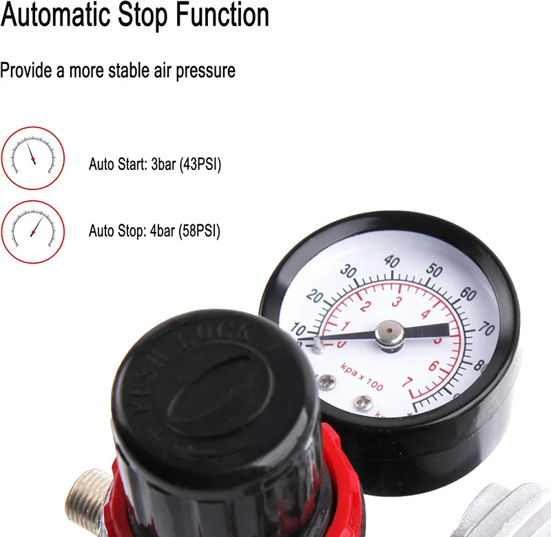 Portable Mini Air compressor For professional Paint Spray Dual-Action Piston High Pressure Airbrush Air Compressor Power Tools