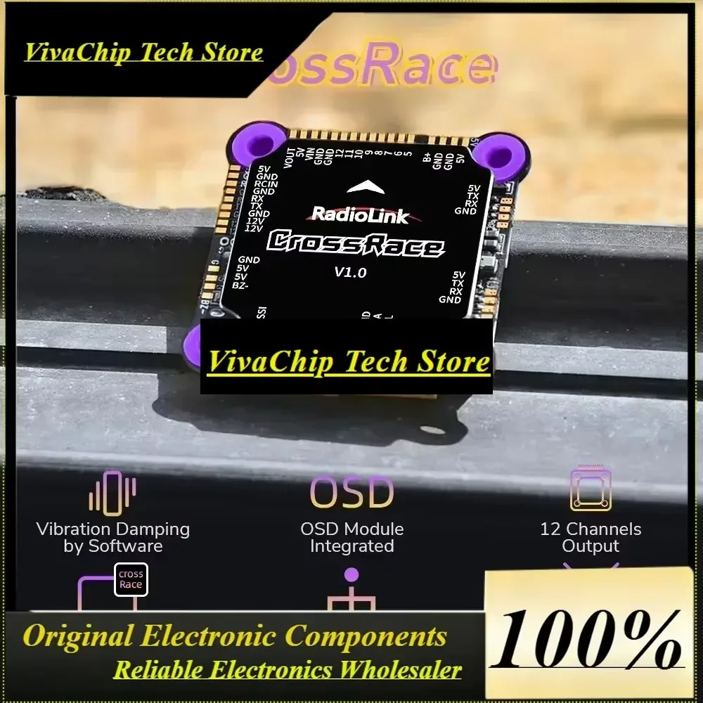 VivaSHobbyFly CrossRace RC Flight Controller 12CH OSD 4-in-1 ESC Plug-and-play For 2-8 Axis FPV Racing Drone Multirotor
