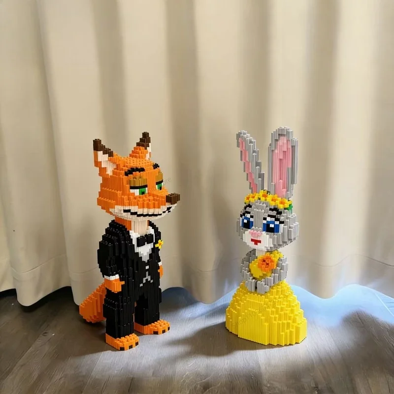 Nowy zestaw 3500 elementów Zootopia Judy Nick, klocki do składania, model zabawki, zabawki dla dzieci i dorosłych, prezent urodzinowy, ozdoba na biurko