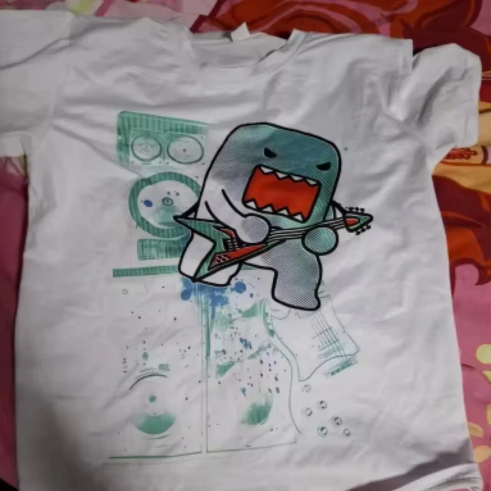 Fashion Summer Rhinestone Funny Pattern Daily T-Shirts Men Women Simple Color Block Versatile Gothic Short-Sleeves Loose Tees