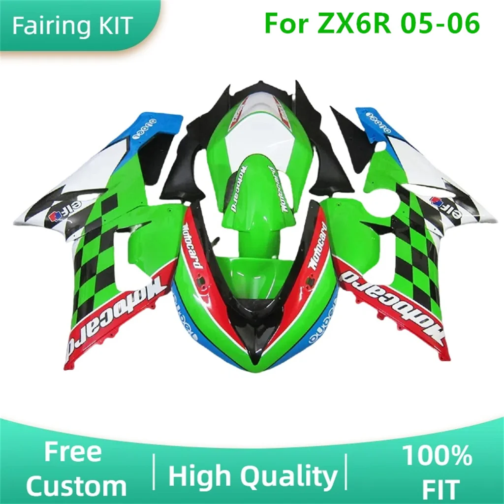 

For 05 06 ZX-6R Kawasaki ZX6R 636 2005 2006 Motorcycle Fairings Sportbike Body Repair Aftermarket Parts 100% Fit Injection Mold