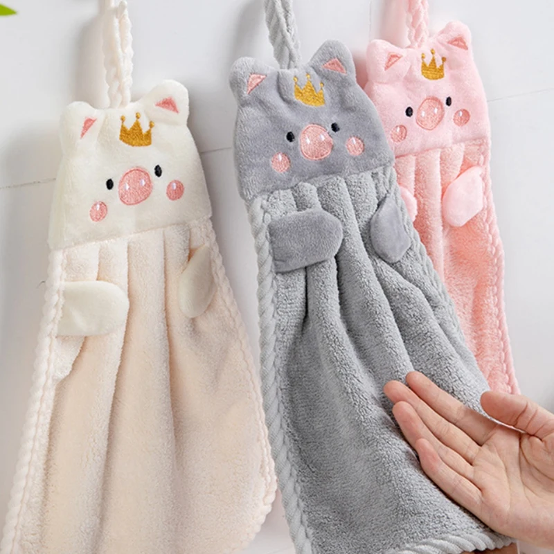 Top!-Hand Towel For Kitchen Bathroom Coral Velvet Microfiber Quick Dry Absorbent Cleaning Cloths Home Bath Terry Towels