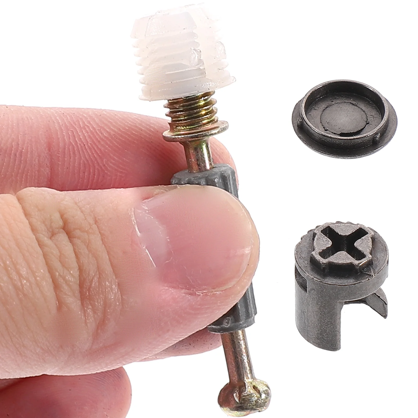 

100 set Furniture Cabinet Connectors Heavy Duty Anti-Rust Sturdy Fixing Parts For Wardrobe Drawer Dresser Stable Connection